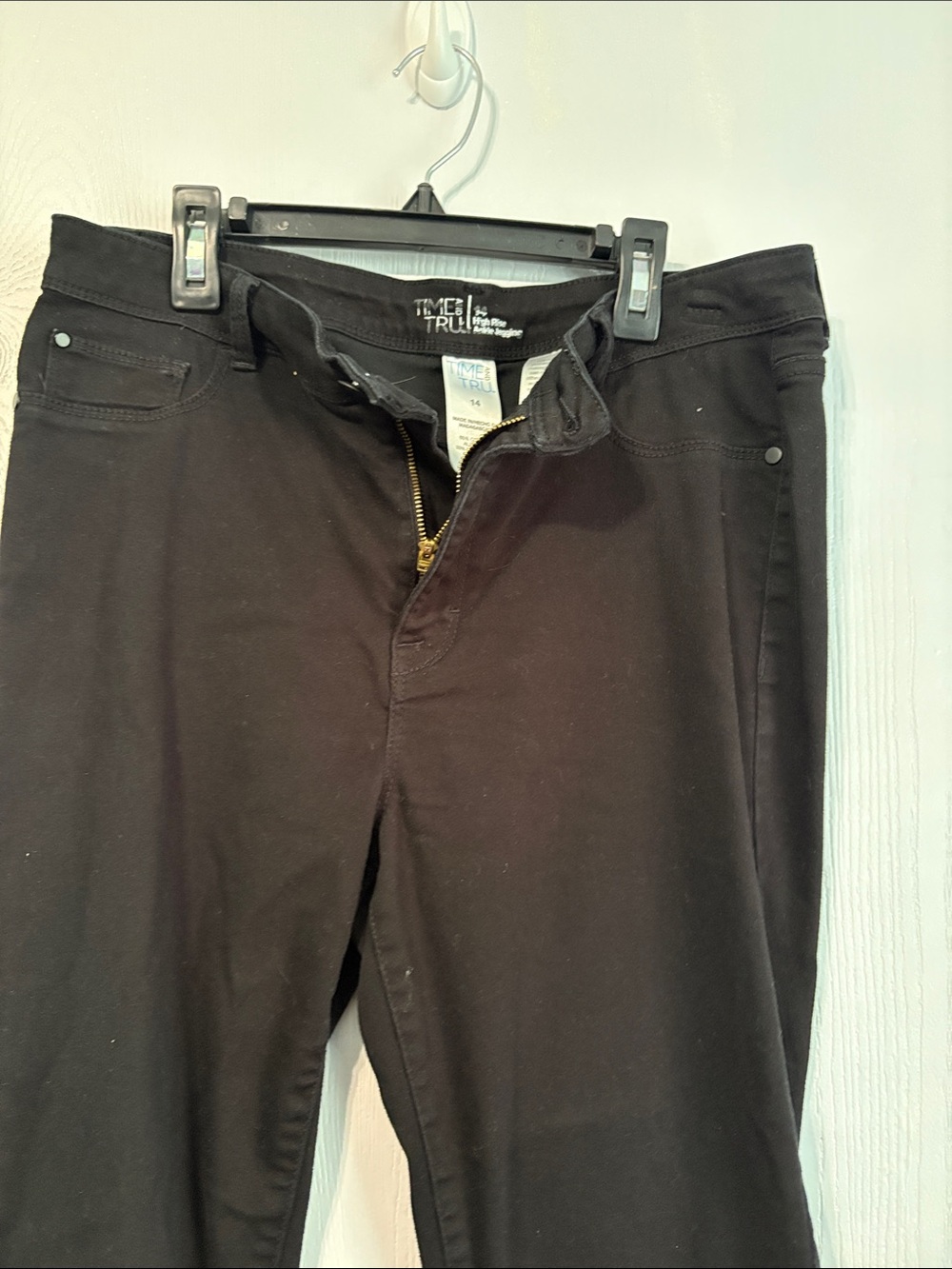 True & Co. Black Slim Straight Jeans